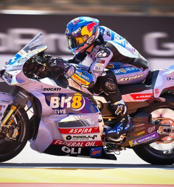 Alex Marquez in azione ad Aragon