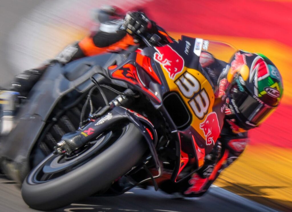 Brad Binder nei test di Aragon