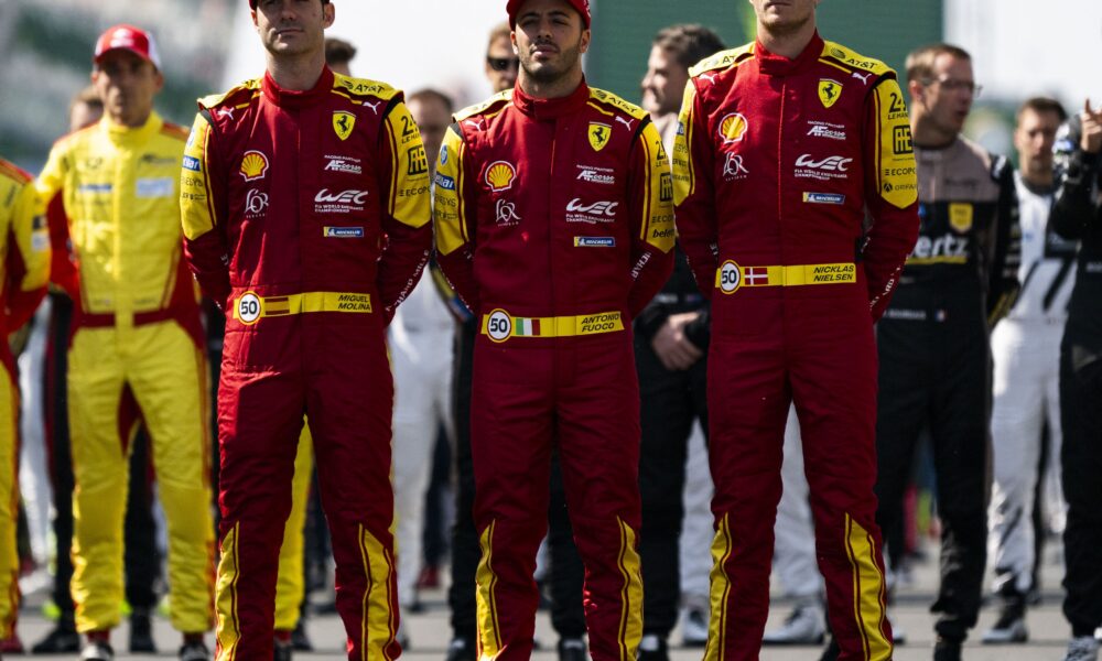 L'equipaggio della vettura #50 di Ferrari (© DPPI - ACO)