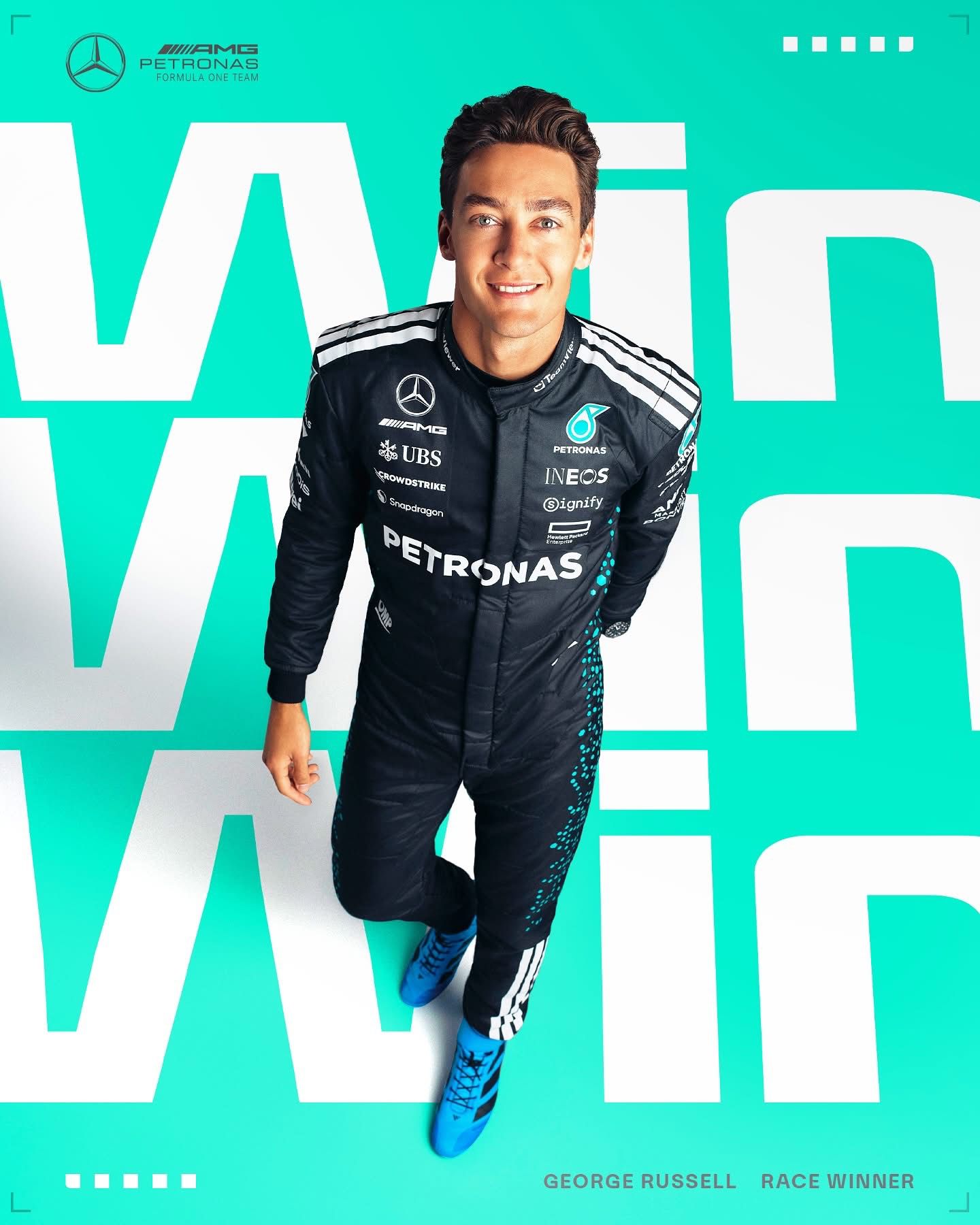 George Russell, vincitore del GP in Canada