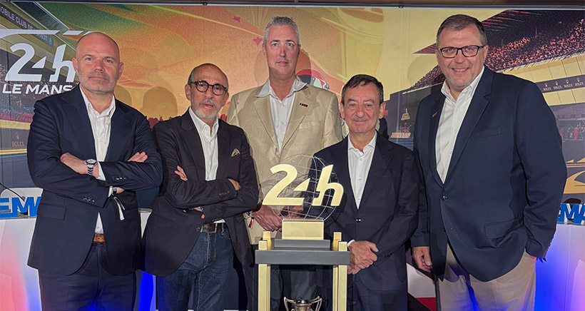 Da destra, il presidente IMSA John Doonan e il presidente ACO Pierre Fillon (© IMSA)