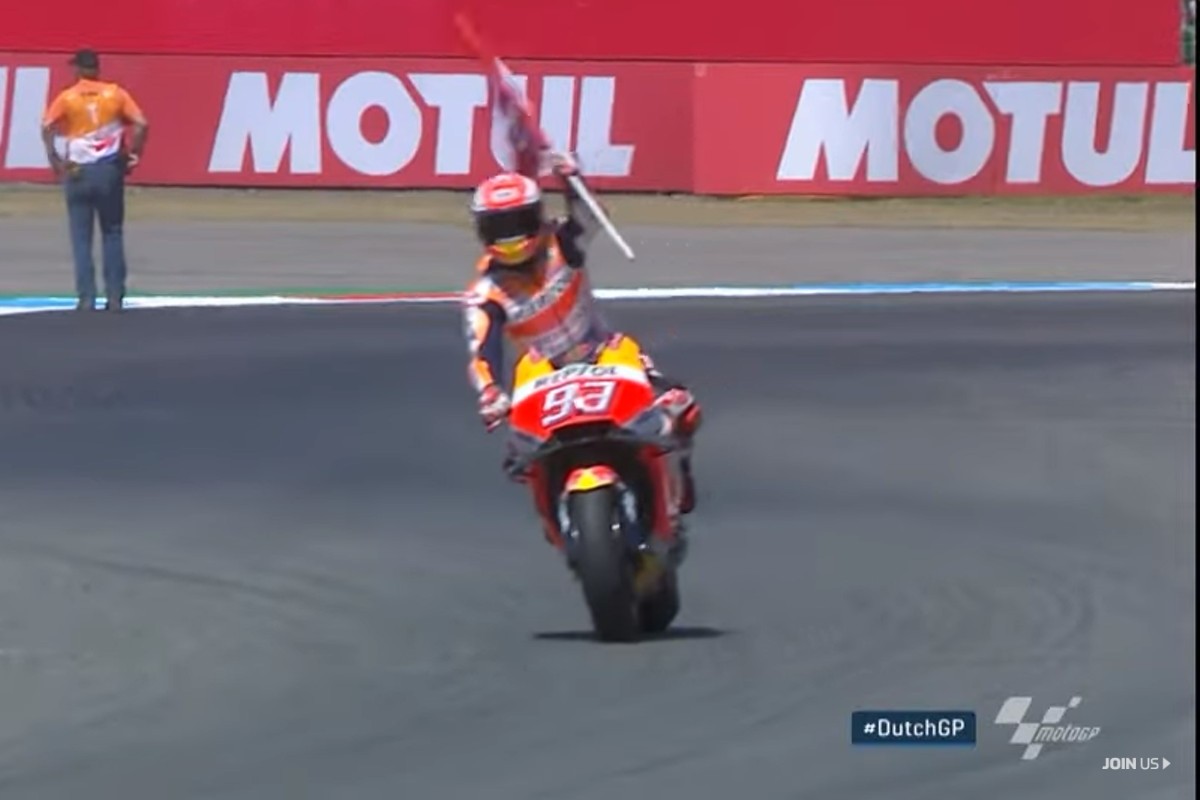 La vittoria di Marquez ad Assen nel 2018