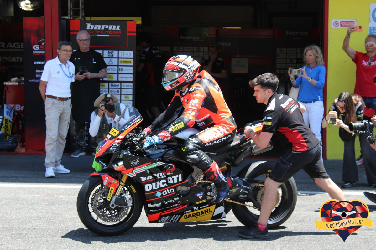 Michele Pirro durante il CIV SBK 2025 al Mugello