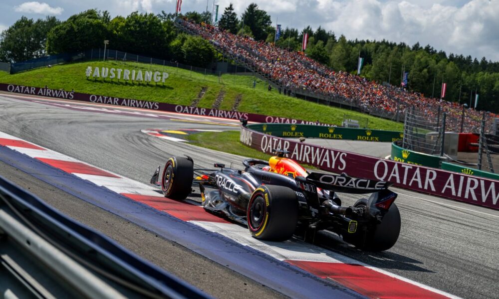 Max Verstappen in azione in Austria nel 2024 (© Red Bull Content Pool)
