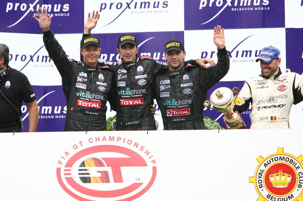 Bertolini sul podio della 24 Ore di Spa (© SRO)