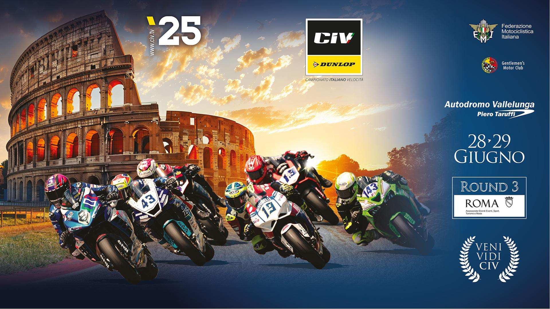 Il poster della terza tappa del CIV a Vallelunga