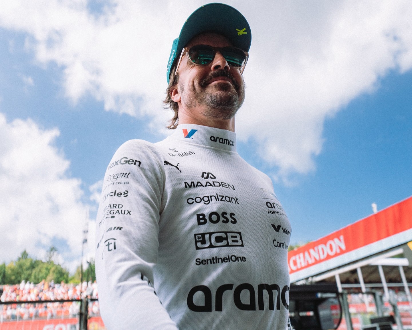 Fernando Alonso durante il weekend di Spa 2025