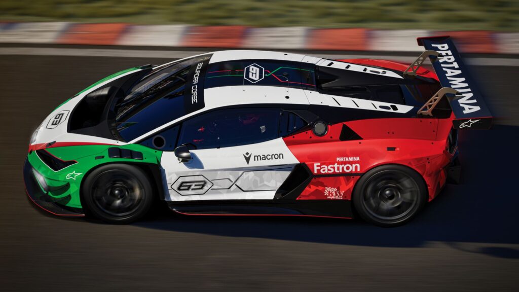 Il laterale della Temerario GT3 (© Lamborghini)