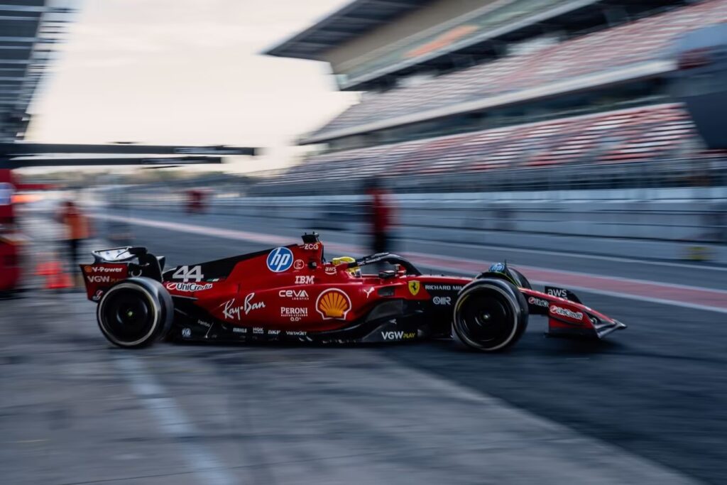 Il TPC di Hamilton a Barcellona nell'inverno 2025 (© Ferrari)