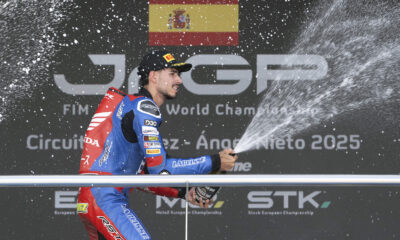 Borja Gomez sul podio di Jerez