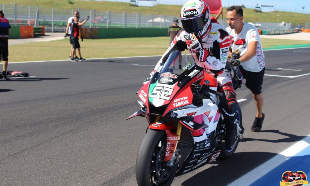 Alessandro Delbianco in azione a Misano per il Round 4 del CIV SBK 2025