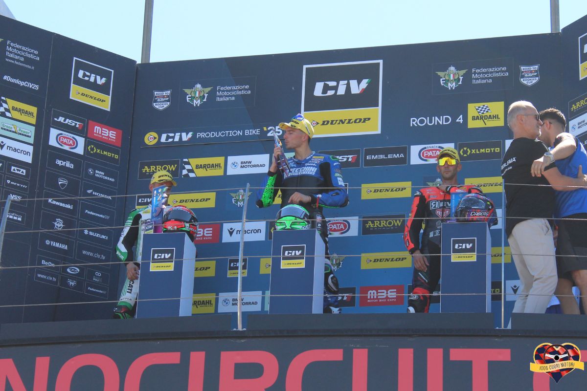 Lorenzo Baldassarri sul podio a Misano