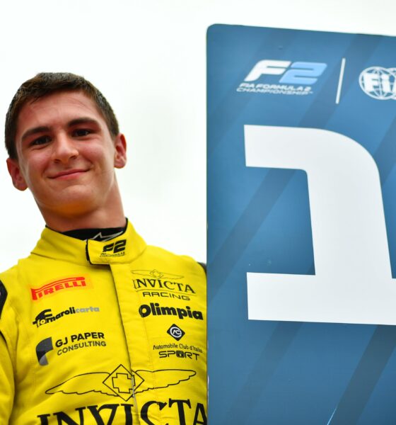 Leonardo Fornaroli, vincitore della Sprint Race F2 a Silverstone