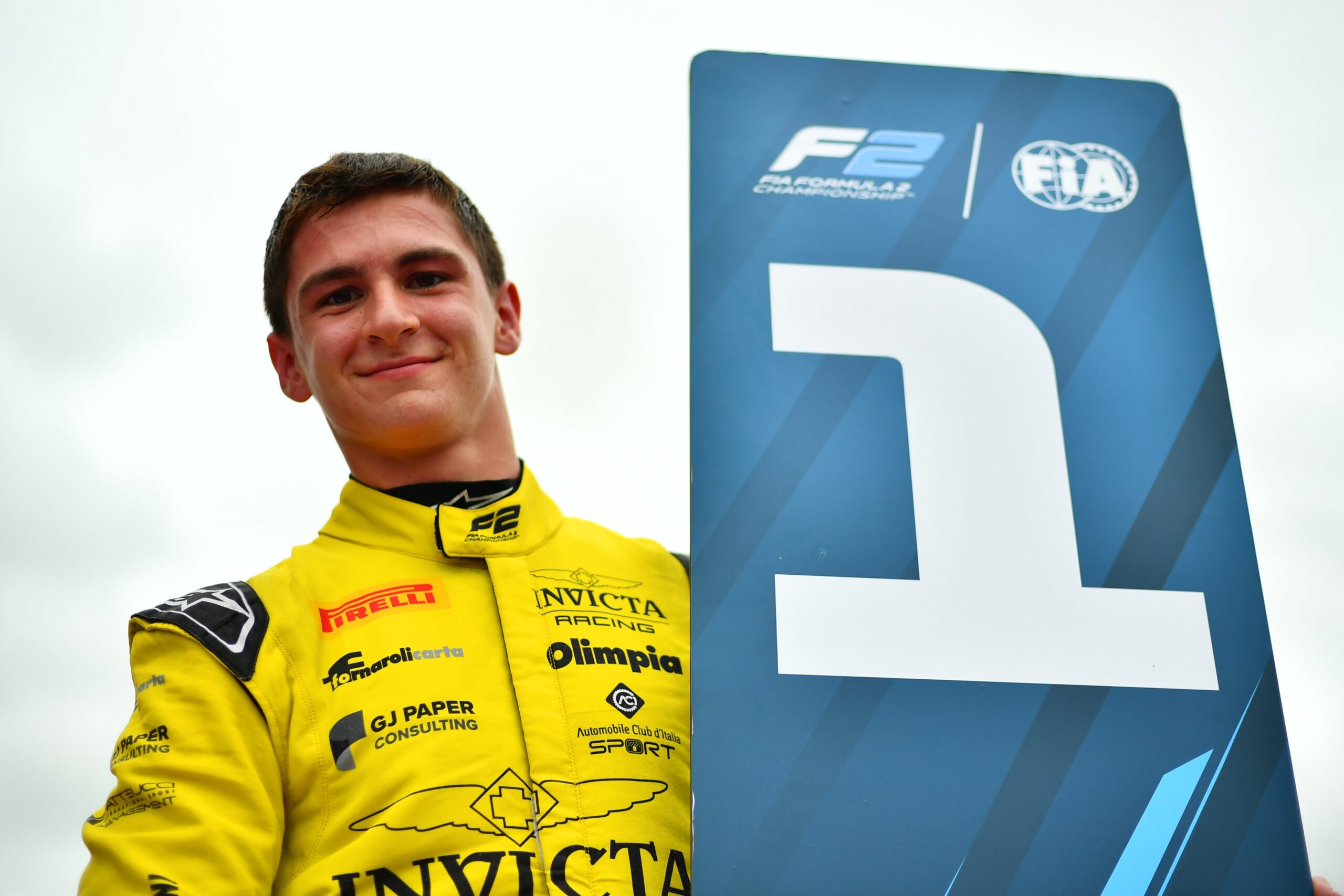 Leonardo Fornaroli, vincitore della Sprint Race F2 a Silverstone