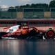 La Ferrari SF-25 con la nuova sospensione provata nel filming day al Mugello (© Ferrari)