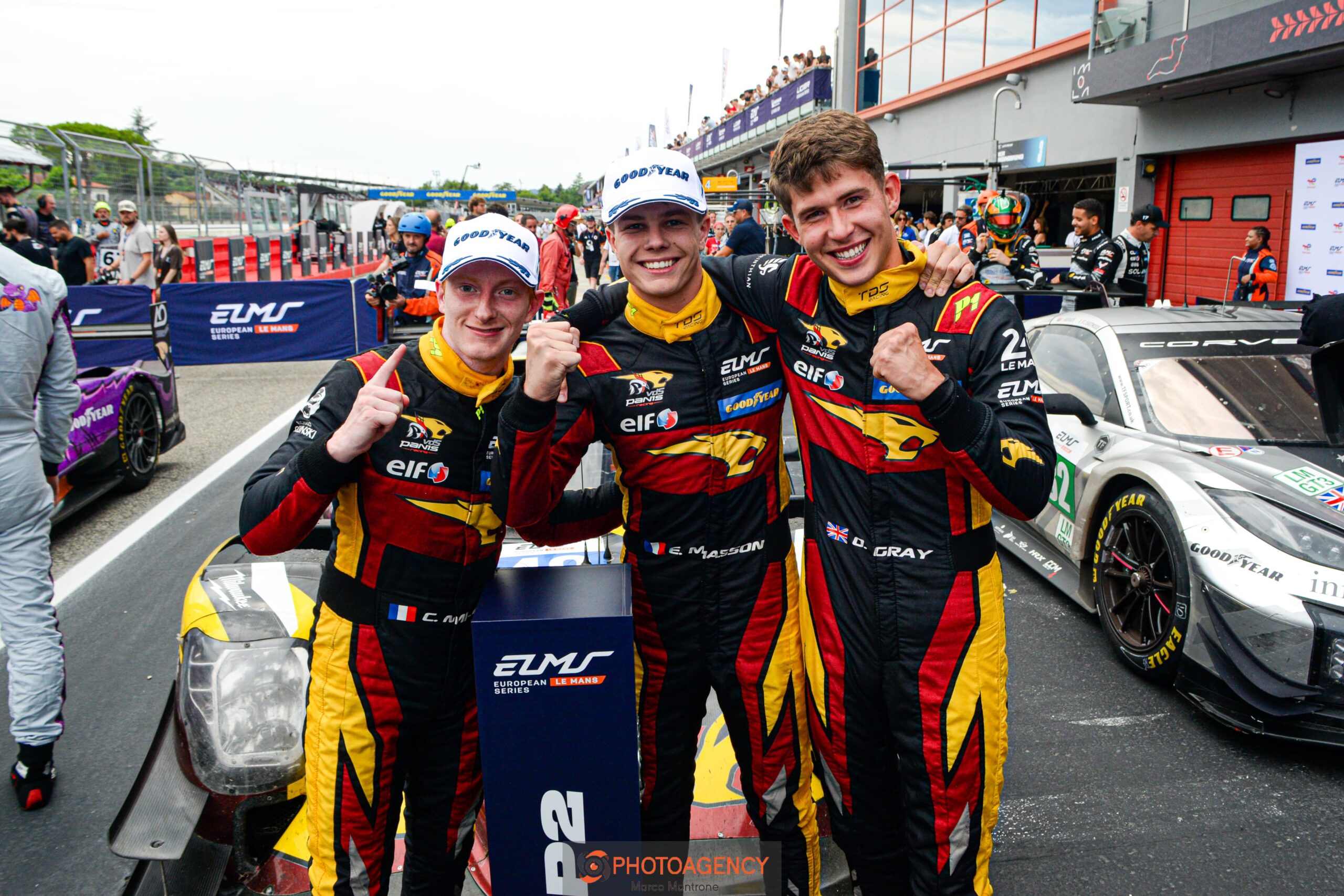 L'equipaggio di Panis Racing, vincitore della 4H di Imola 2025 dell'ELMS