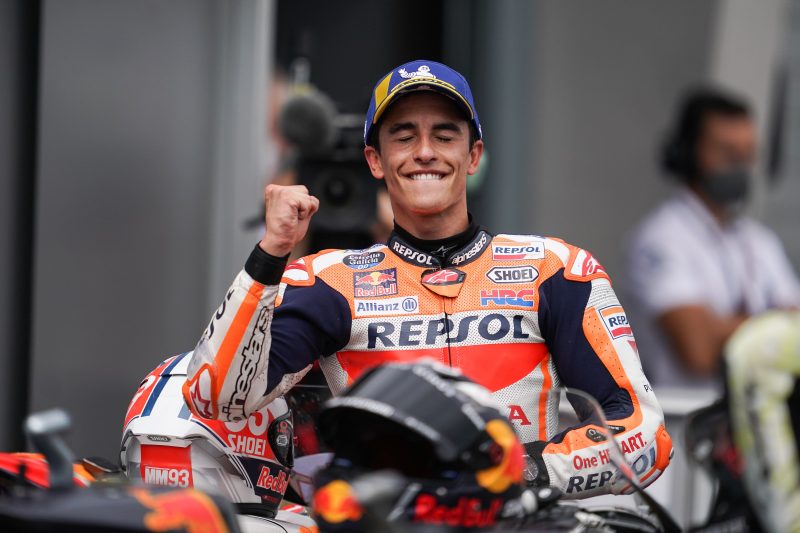 Marc Marquez al parco chiuso dopo il Sachsenring 2021