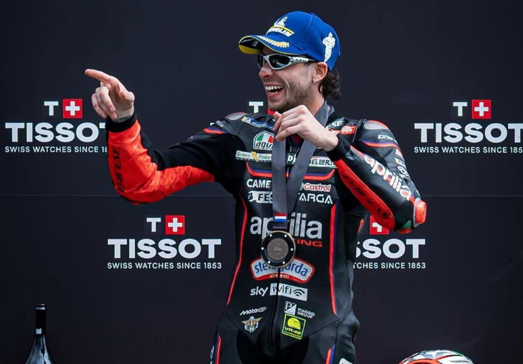 Marco Bezzecchi sul podio della Sprint ad Assen
