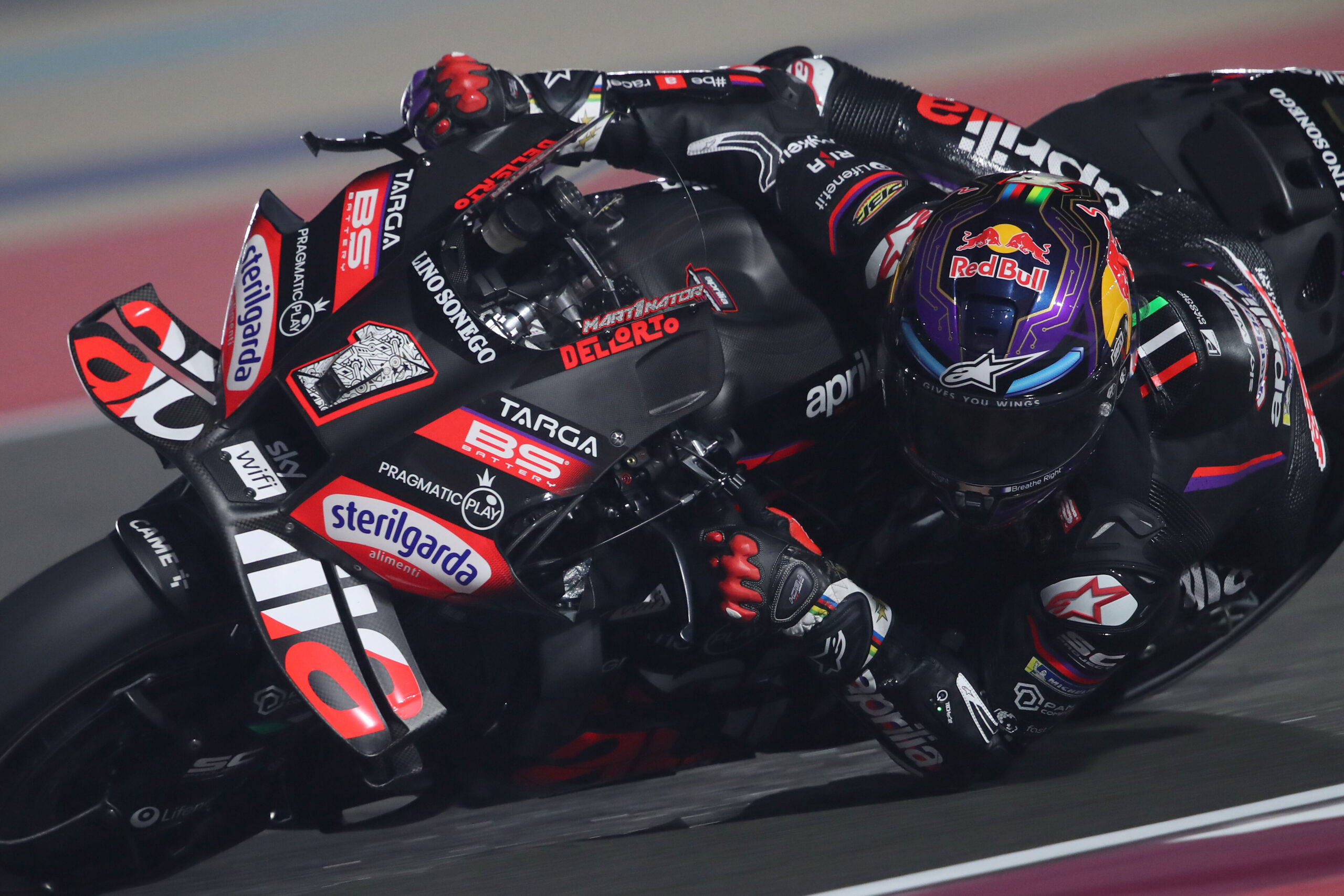 Jorge Martin in pista in Qatar, ultima apparizione di questa stagione