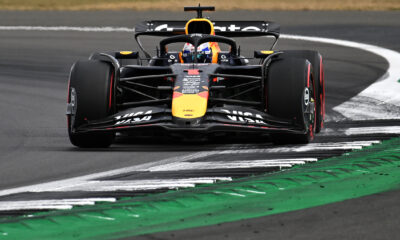 Verstappen durante le qualifiche del GP della Gran Bretagna 2025 (© Red Bull Content Pool)