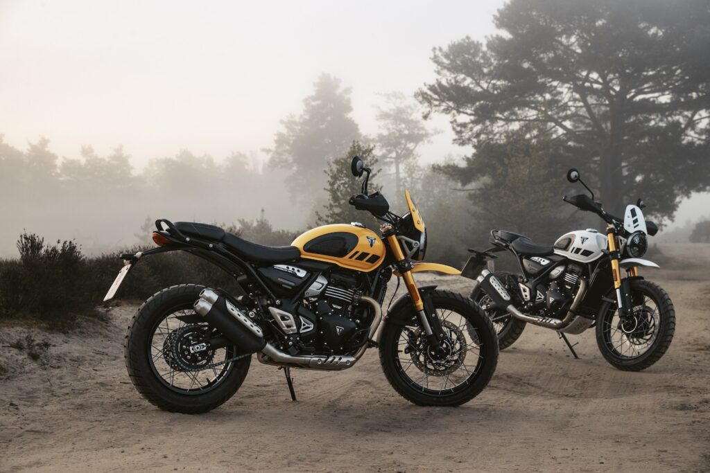 La 400 XC in versione gialla e bianca (© Triumph)