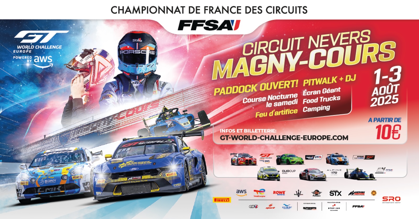 Il poster del round di Magny Cours del GT World Challenge Europe 2025 (© SRO)