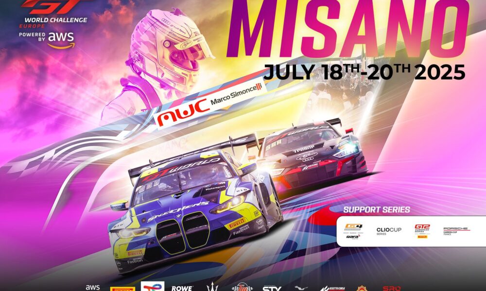 Il poster del GTWCE 2025 Sprint Cup a Misano (© SRO)