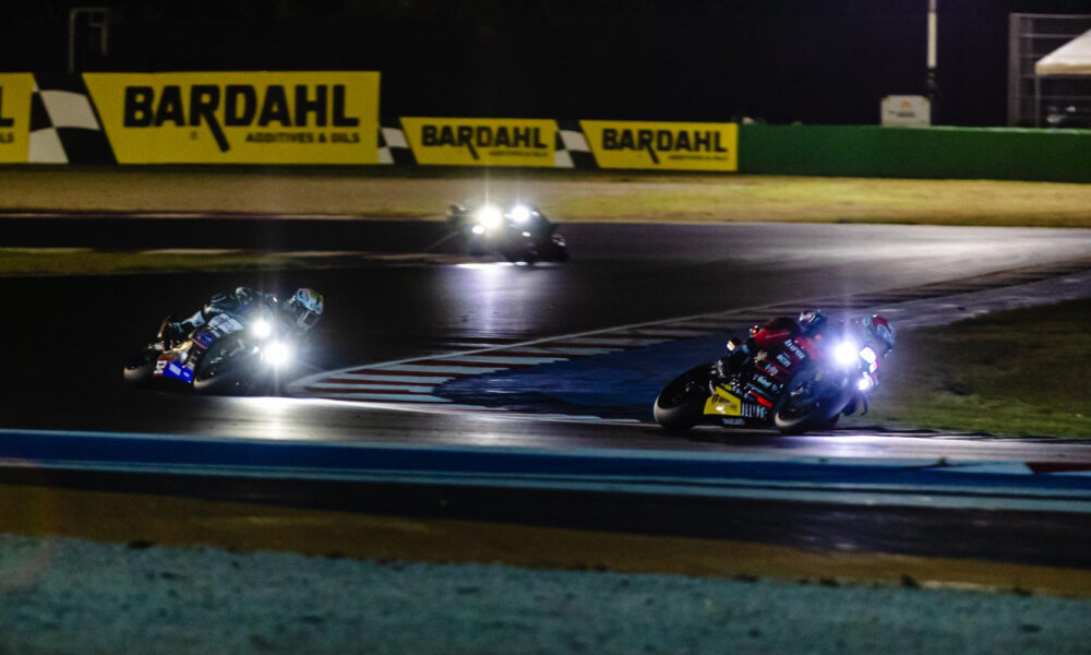 I piloti SBK in azione durante la Racing Night 2024