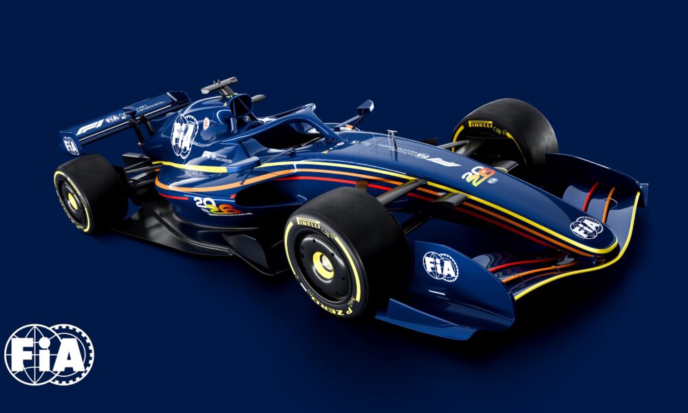 Un render della vettura F1 2026 (© FIA)