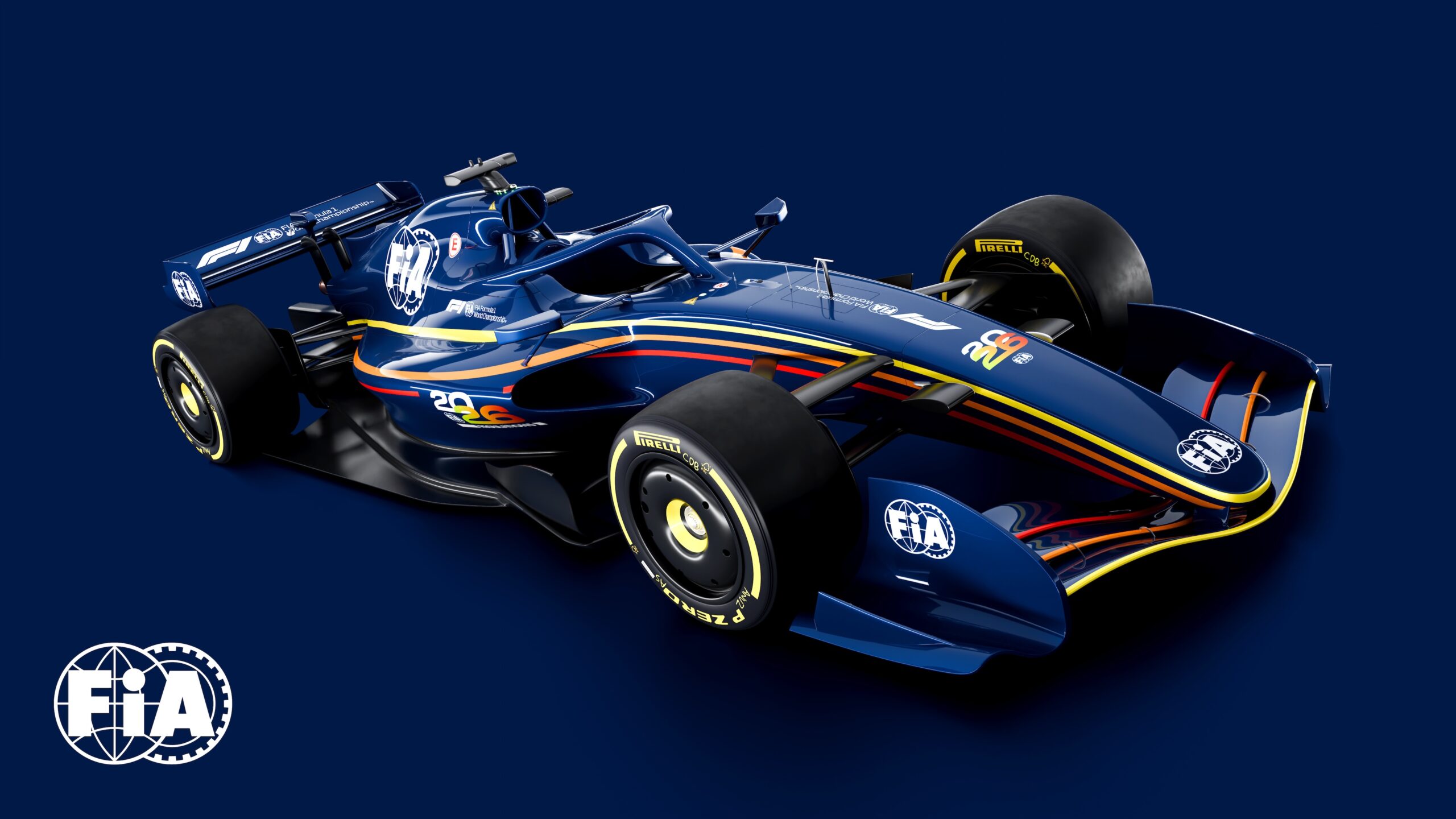 Un render della vettura F1 2026 (© FIA)