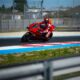Francesco Bagnaia con la Panigale V4 al Balaton Park