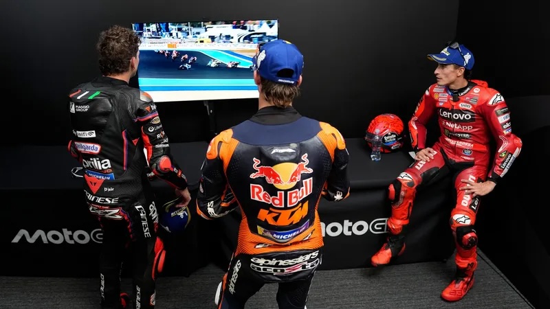 Bezzecchi, Acosta e Marquez nel retropodio in Ungheria (© MotoGP)