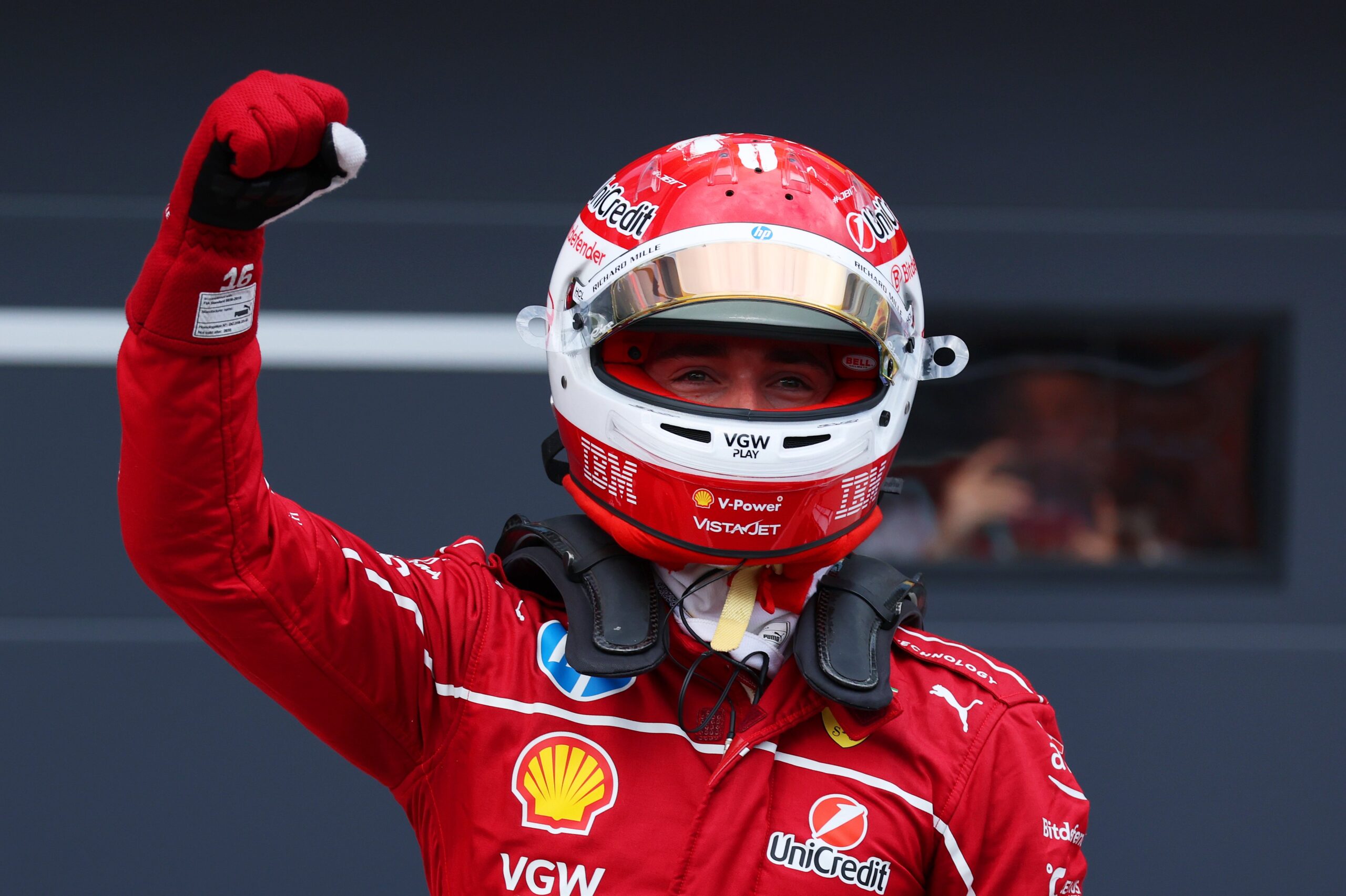 Charles Leclerc, autore della pole position nel GP d'Ungheria 2025