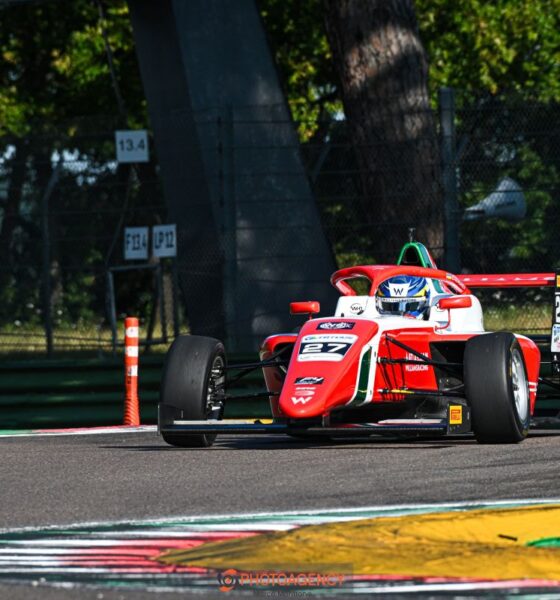 Oleksandr Bondarev in azione a Imola per la F4 Italia 2025 a Imola