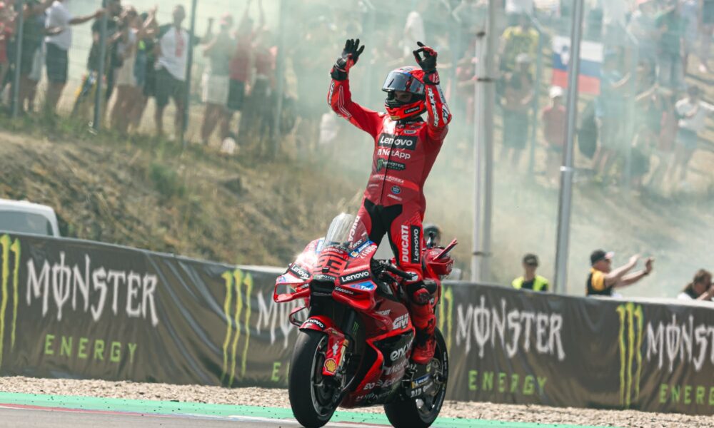 Marc Marquez dopo l'ennesima vittoria a Brno
