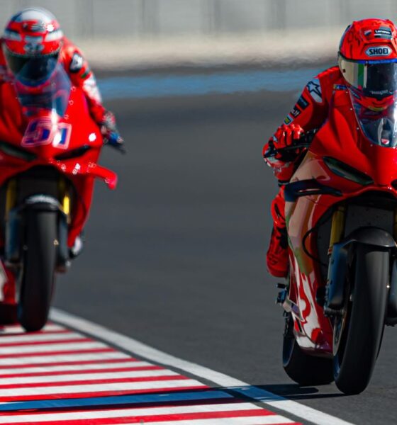 Marc Marquez e Michele Pirro in pista a Balaton