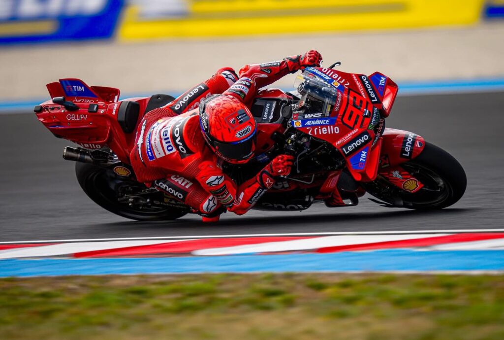 Marc Marquez in azione a Balaton Park