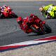 Marc Marquez, Di Giannantonio e Marini in curva in Austria, primo GP con il controllo elettronico di stabilità (© Red Bull Content Pool)