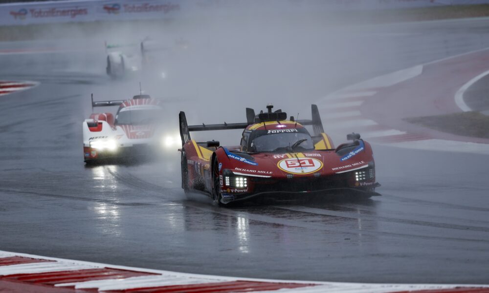 La #51 Ferrari leader alla 3ª ora della 6 Ore di Austin 2025 (© DPPI / FIA WEC)