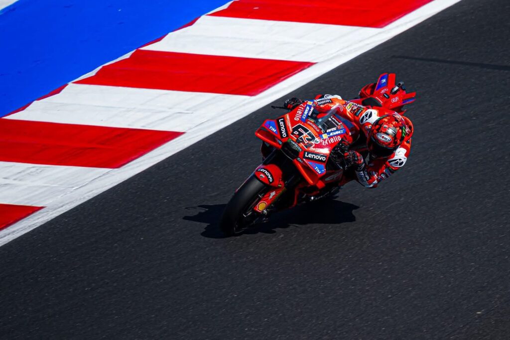 Francesco Bagnaia in pista a Misano