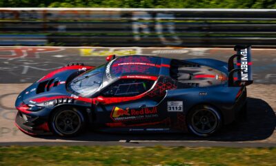 Max Verstappen in prova al Nurburgring su una Ferrari 296 GT3 (© Max Verstappen)