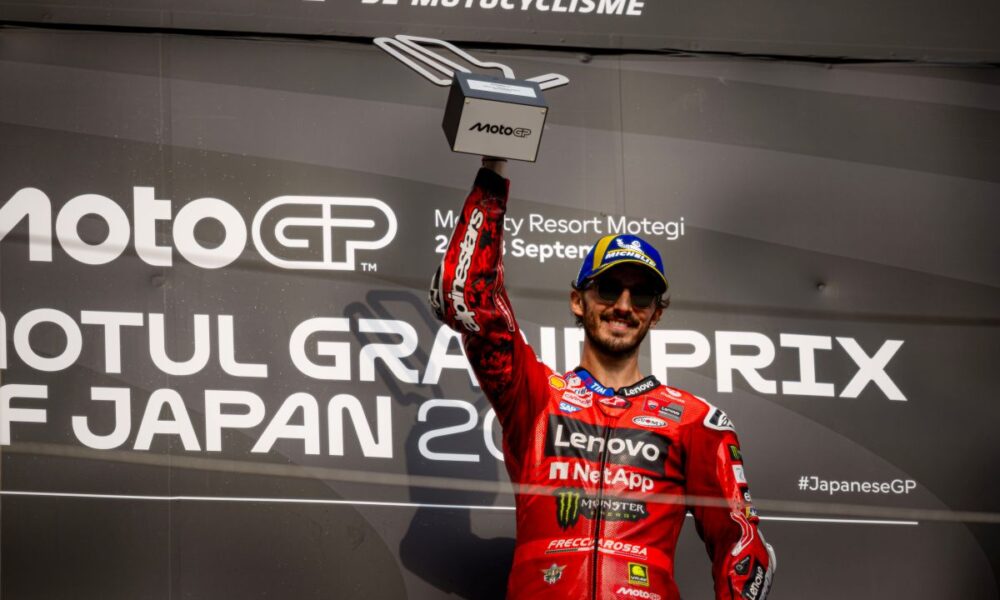Francesco Bagnaia vincitore del GP del Giappone 2025