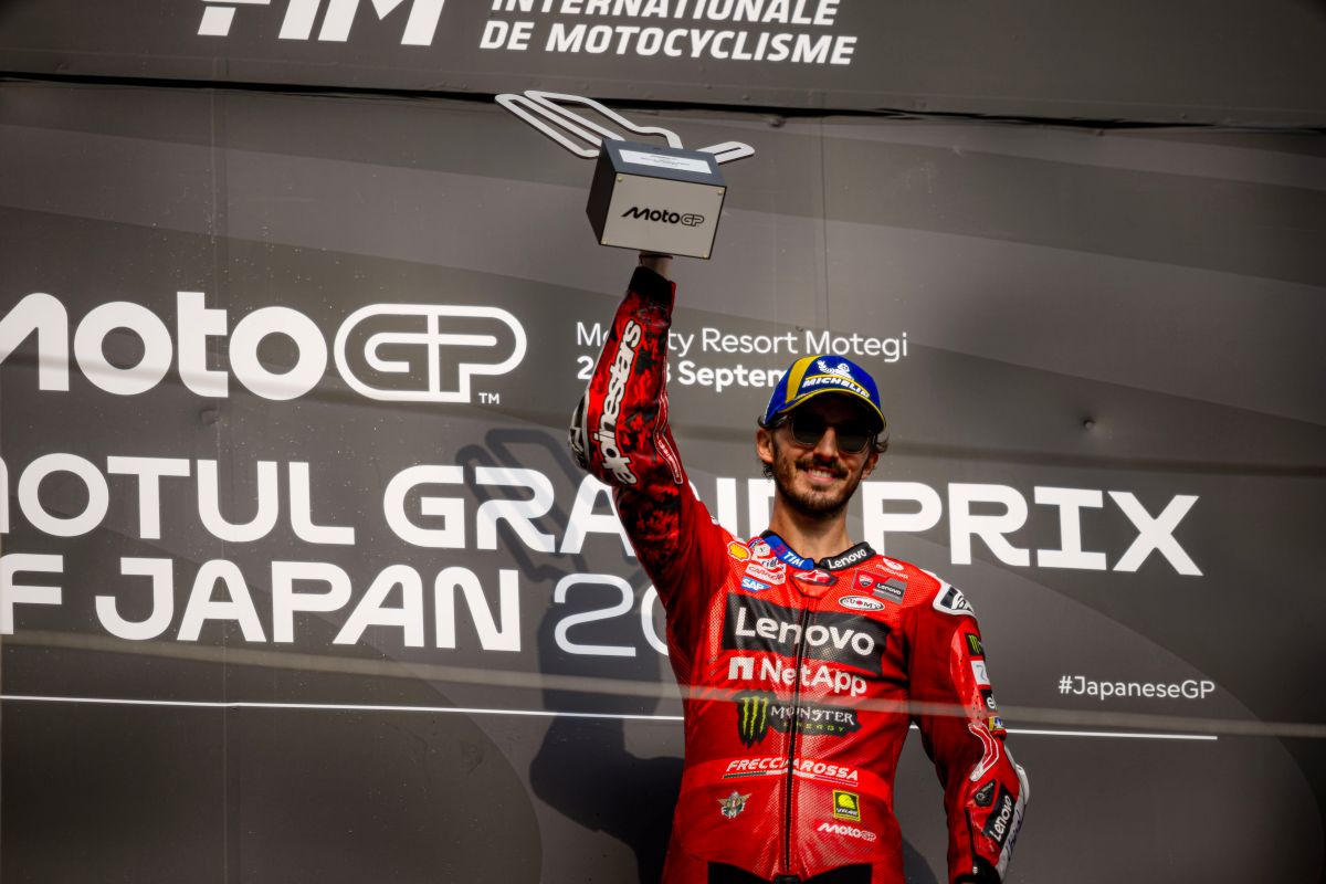 Francesco Bagnaia vincitore del GP del Giappone 2025