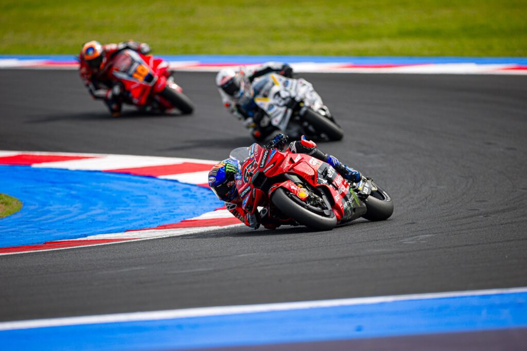Bagnaia prima della caduta a Misano (© Ducati)