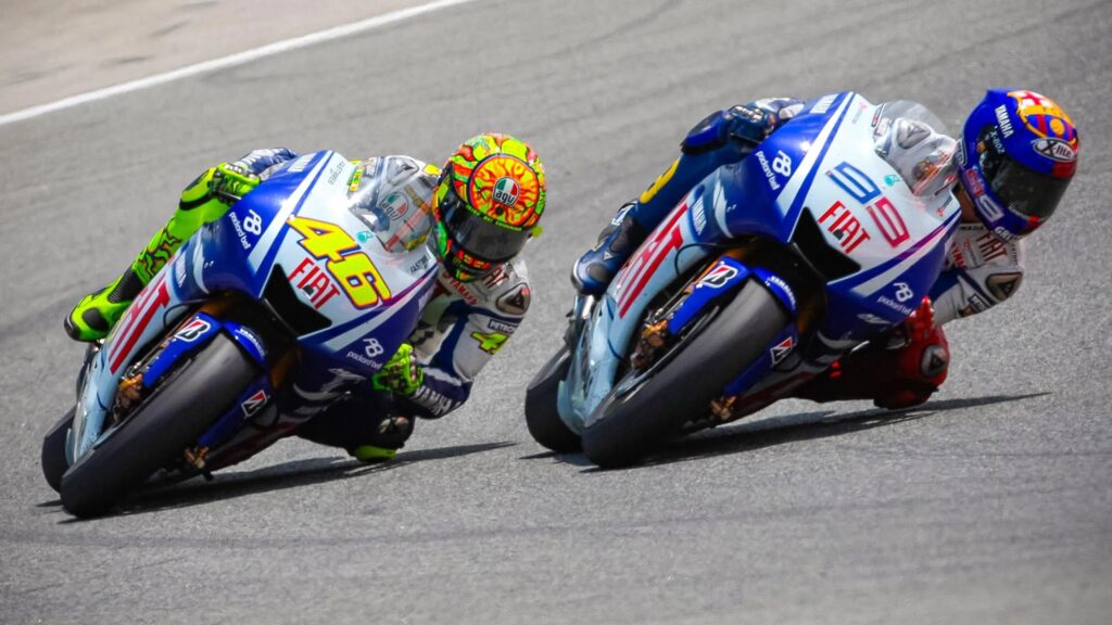 Rossi e Lorenzo a Barcellona nel 2009
