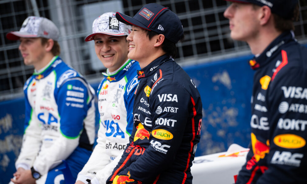 Max Verstappen, Yuki Tsunoda, Isack Hadjar e Liam Lawson