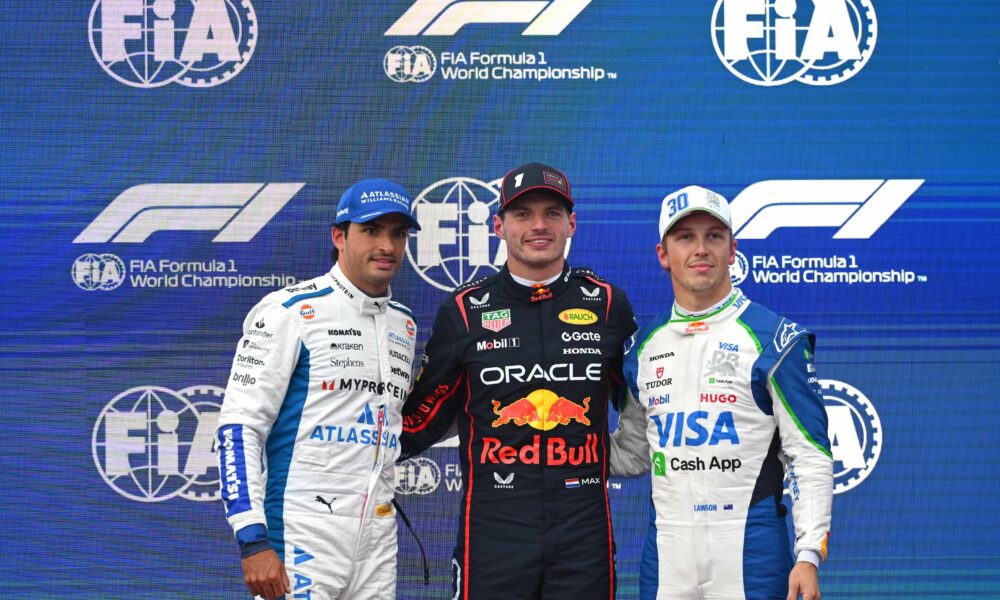 I primi tre piloti della griglia di partenza del GP Azerbaijan 2025 (© Red Bull Content Pool)