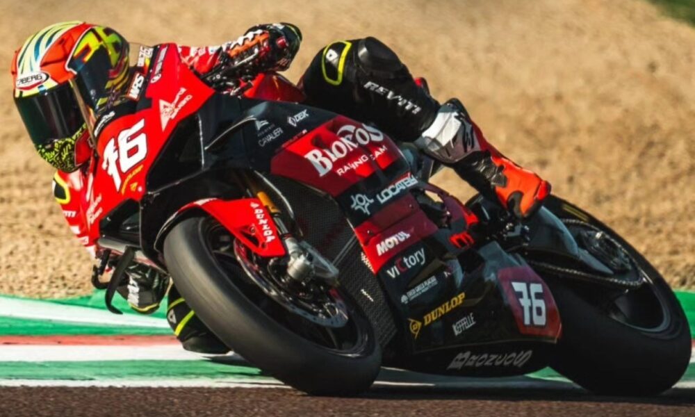 Samuele Cavalieri, vincitore di Gara 1 a Imola