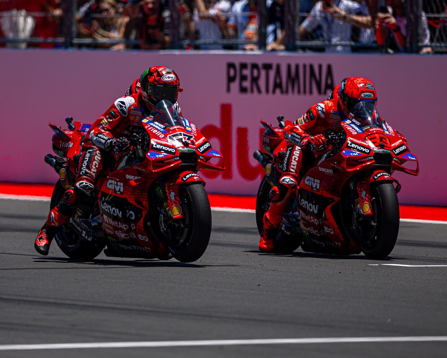 Pecco Bagnaia e Marc Marquez, Ducati Lenovo Team
