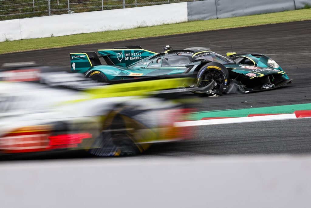 La Valkyrie di Ticknell incidentata al Fuji
